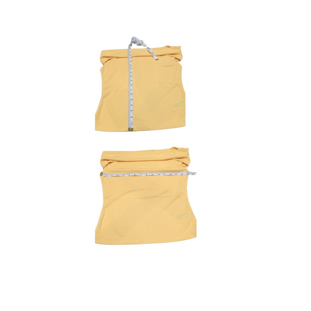 Lauren Woman Ralph Lauren Yellow Off Shoulder Stretch Jersey Top XS - Picture 6 of 6